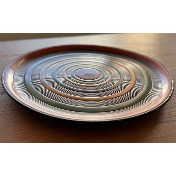 15in Vintage Japanese Urushi Lacquer Wooden Tray (Kagawa Shikki / Obon) - Picture 8 of 12